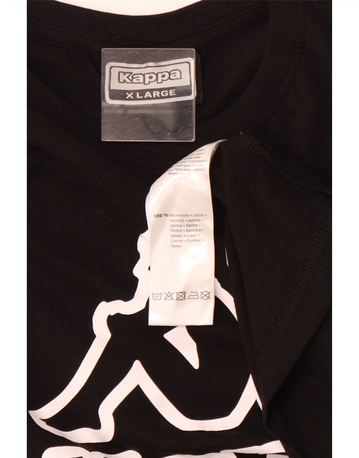 KAPPA Мужская футболка с рисунком Top XL, черный хлопок