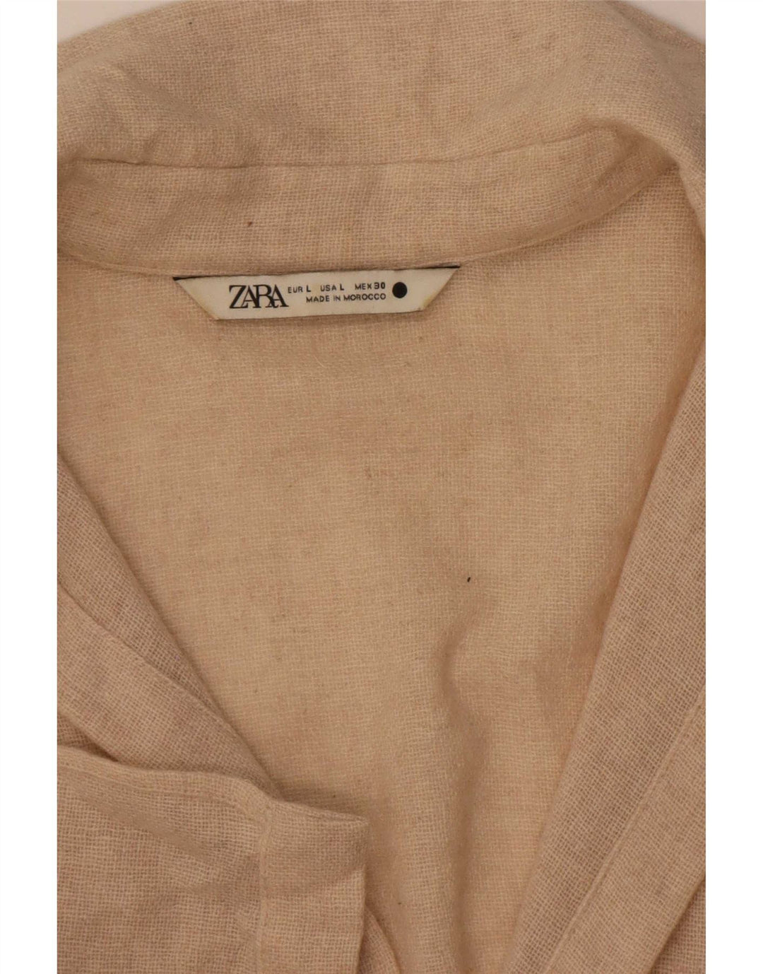 Женская рубашка Zara UK 16, большая, бежевая