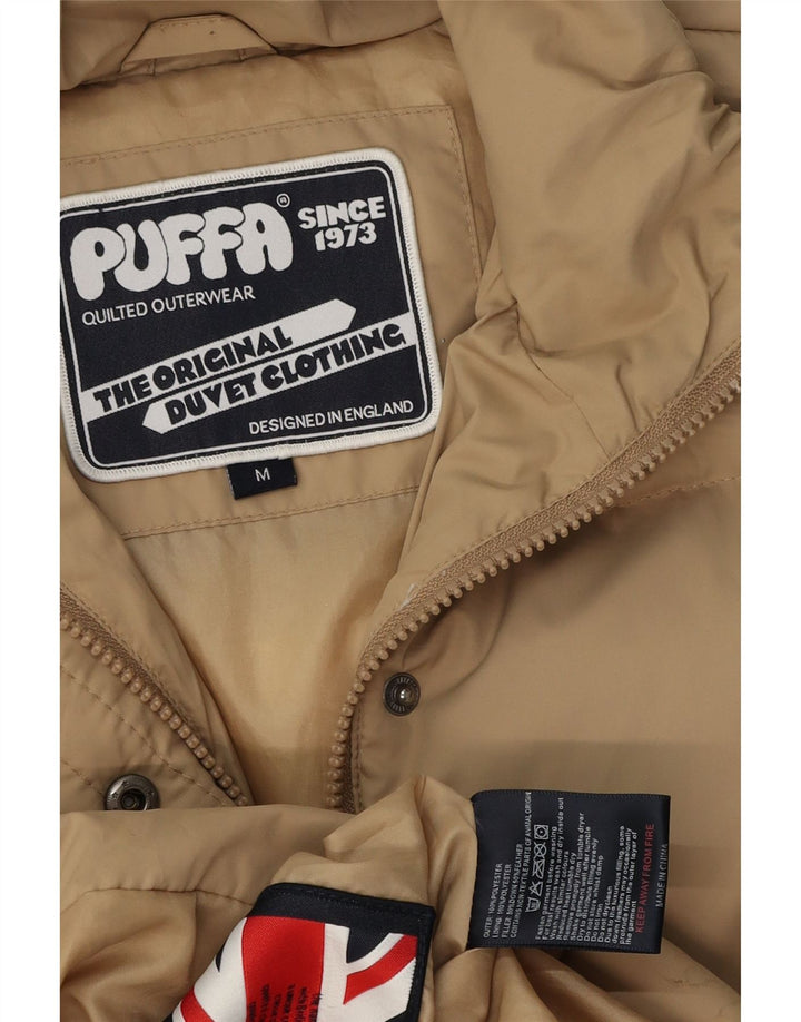 Женское стеганое пальто Puffa UK 14, средний бежевый полиэстер