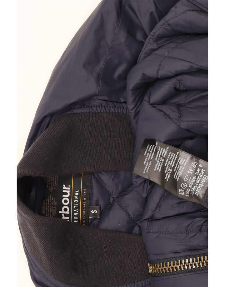 Мужская стеганая куртка Barbour UK 36, маленькая, темно-синяя, с цветными блоками, полиамид