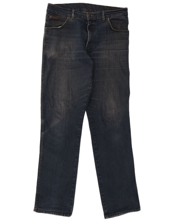 Мужские прямые джинсы Wrangler Texas Stretch W34 L34, темно-синий хлопок