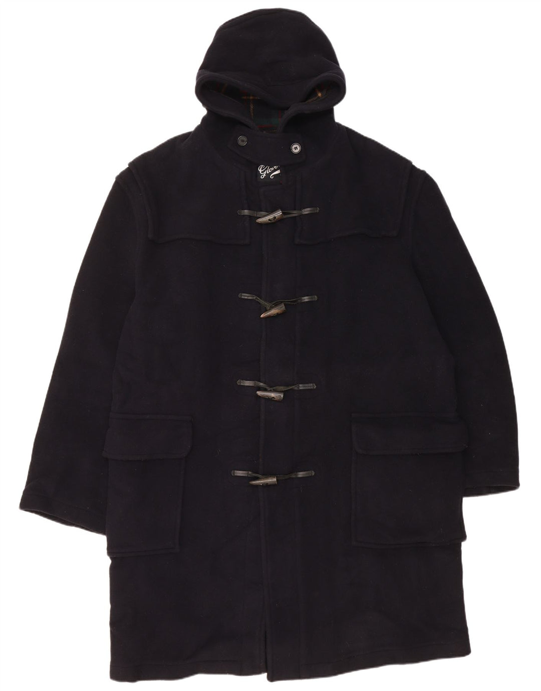 GLOVERALL Мужской дафлкот с капюшоном UK 46 3XL Темно-синий, шерсть