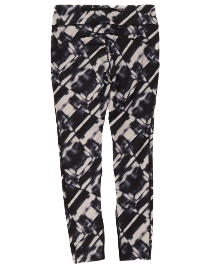 Женские леггинсы Nike Dri Fit UK 12, средний темно-синий, полиэстер с геометрическим рисунком