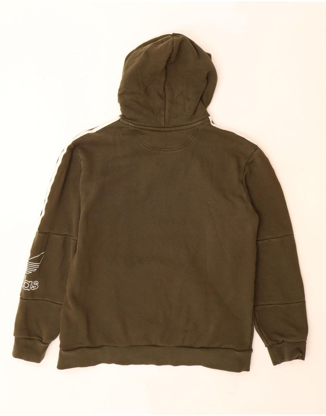 Женский джемпер с капюшоном ADIDAS UK 14, средний цвет хаки, хлопок