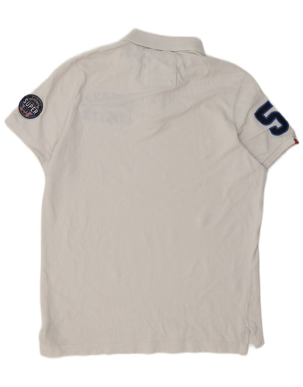 Мужская рубашка-поло с рисунком Superdry 2XL, белая