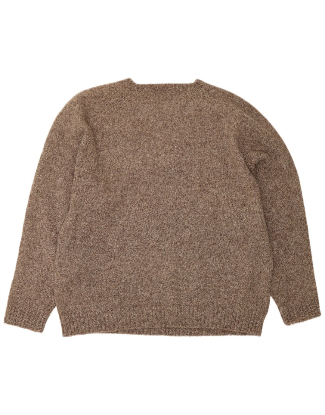 KAPPA Мужской свитер с круглым вырезом 2XL Коричневый шерстяной в крапинку