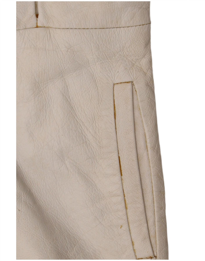 CONBIPEL Женская кожаная куртка с капюшоном IT 42 Medium White Leather