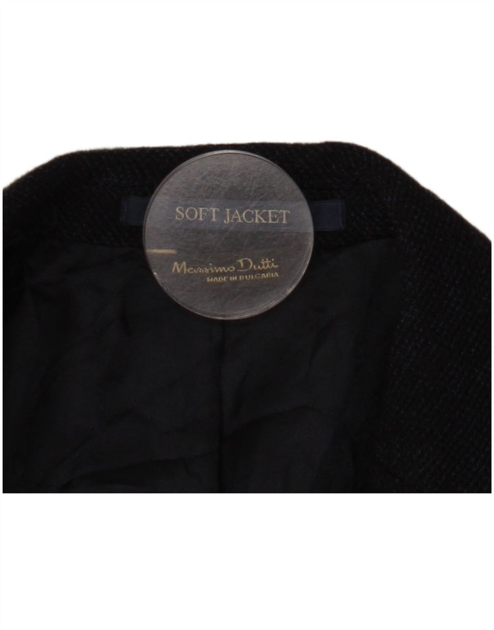 Мужской пиджак Massimo Dutti на 2 пуговицах EU 48, средний темно-синий, шерсть