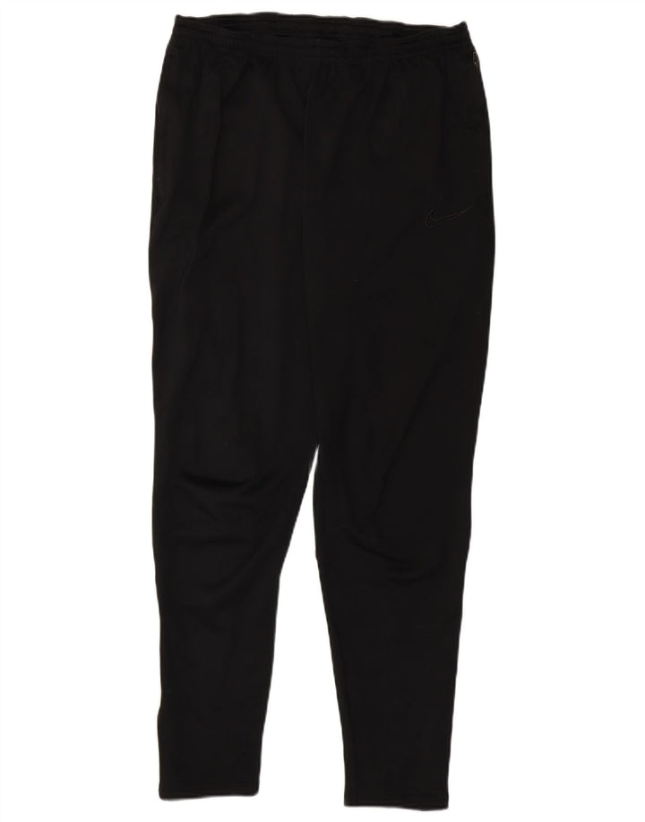 Женские спортивные брюки Nike Dri Fit UK 14, большие черные полиэстеровые брюки