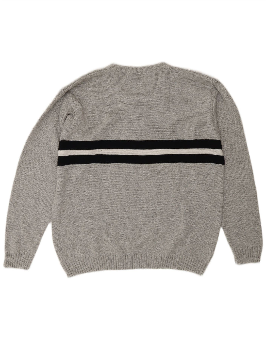 Мужской джемпер с v-образным вырезом John F Gee, Великобритания, 40/42, средний серый цвет с цветными блоками