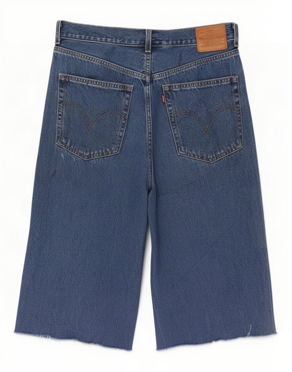 Женские джинсовые шорты свободного кроя Levi's с высокой талией, средний размер W31, синий хлопок