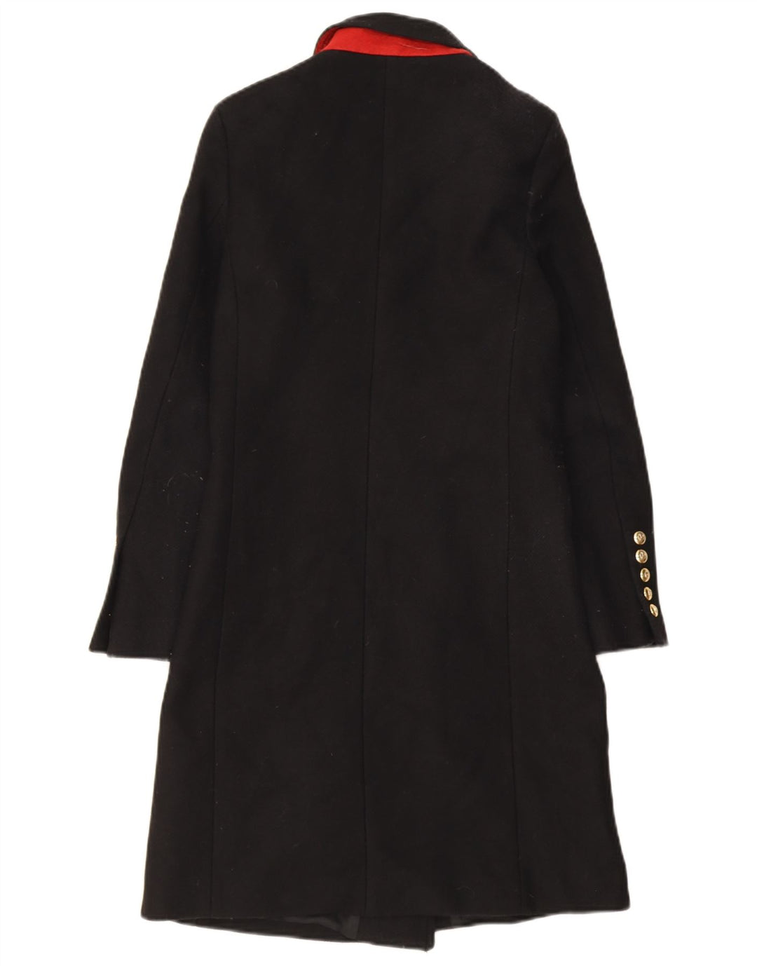 Женское двубортное пальто Zara UK 6 XS, черный полиэстер