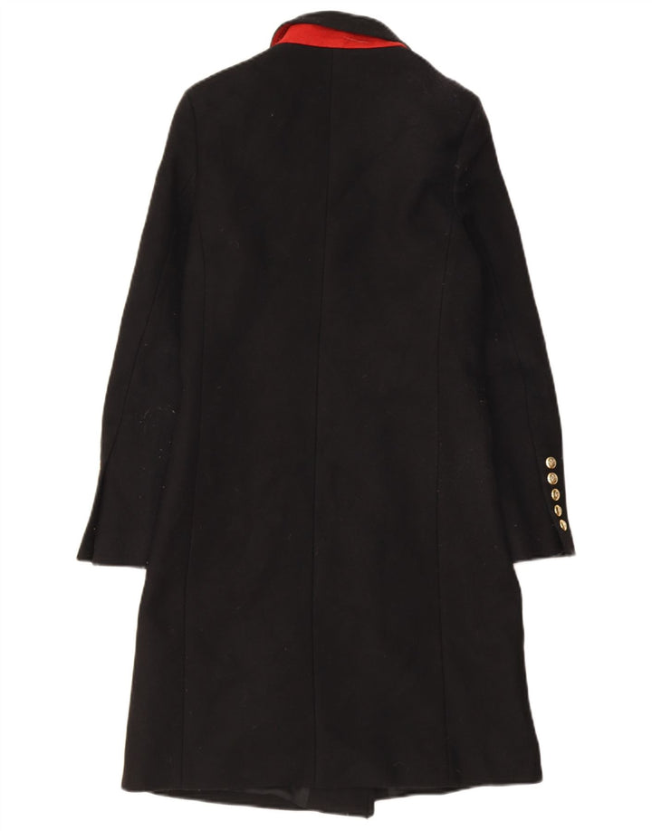 Женское двубортное пальто Zara UK 6 XS, черный полиэстер