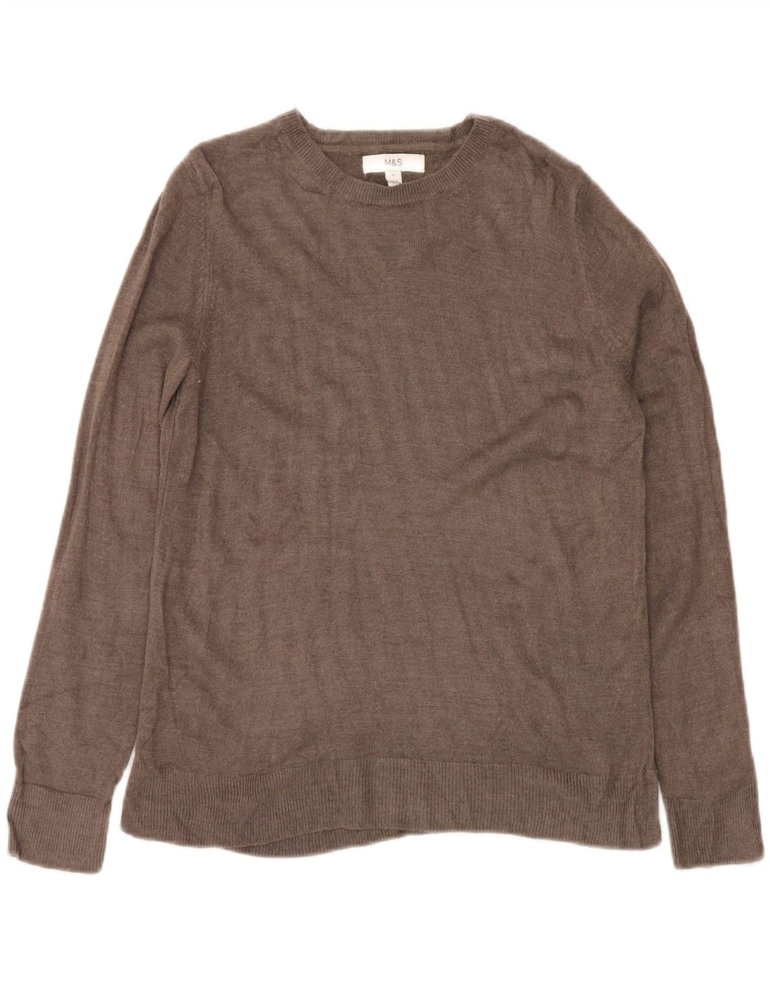 Женский джемпер с вырезом «лодочка» Marks & Spencer UK 12, средний серый акрил