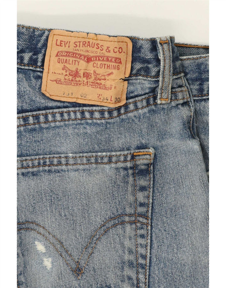 Мужские джинсовые шорты Levi's 751 W34, большие синие