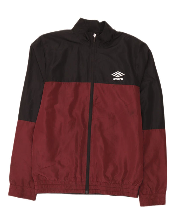 Umbro Мужской спортивный костюм с графическим рисунком, верхняя куртка, маленький темно-бордовый полиэстер с цветными блоками