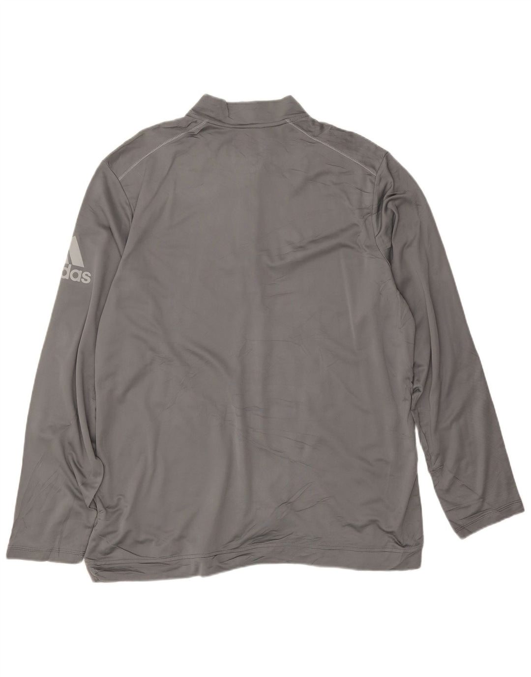 Adidas Mens Climawarm Графический пуловер с воротником на молнии Спортивный костюм Top XL Серый