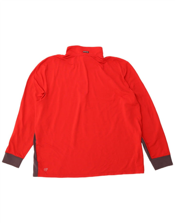 Мужской спортивный костюм-пуловер PUMA с воротником на молнии 3XL, серый полиэстер с цветными блоками