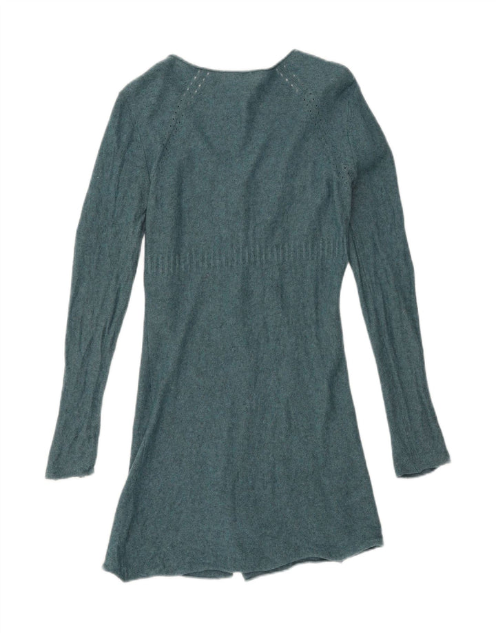 WHITE STUFF Womens Longline Cardigan Sweater UK 10 Small Green Viscose Vintage White Stuff and Second-Hand White Stuff from Messina Hembry 