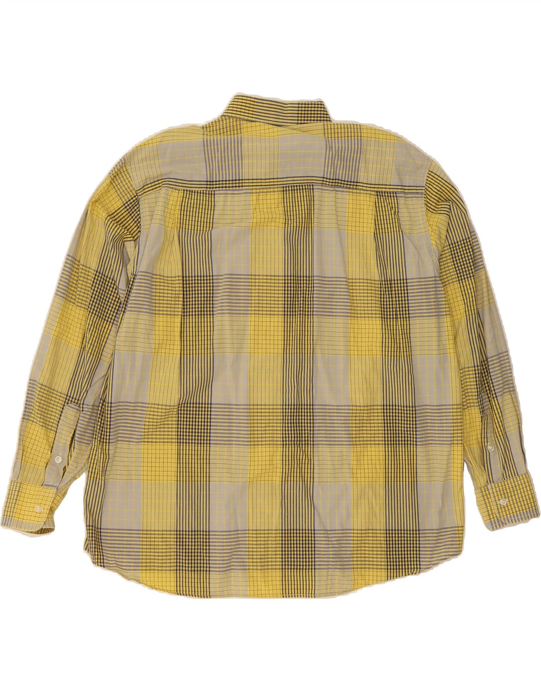 HARRISON & SON Mens Shirt Size 43/44 XL Yellow Check Cotton Vintage Harrison & Son and Second-Hand Harrison & Son from Messina Hembry 