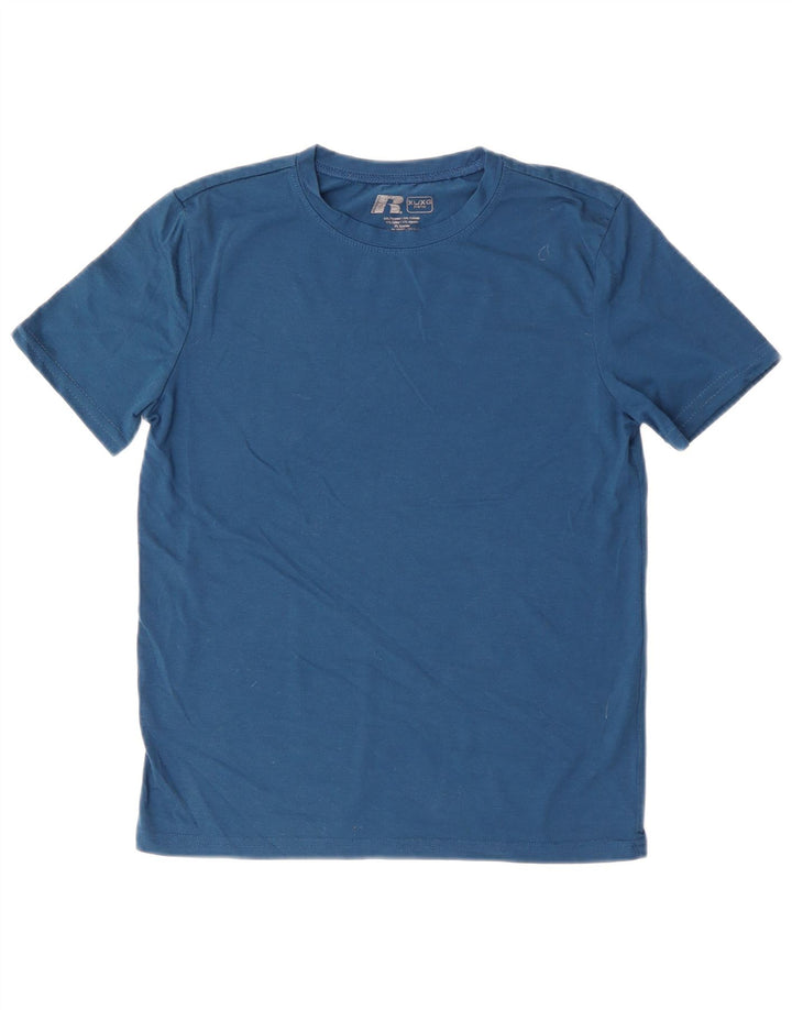 Футболка Russell Athletic для мальчиков, топ 14–15 лет, синий полиэстер, размер XL