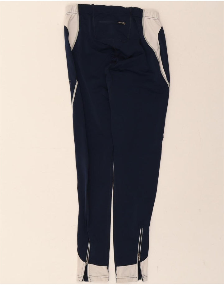 ASICS Womens Tracksuit Trousers UK 12 Medium Navy Blue Colourblock Vintage Asics and Second-Hand Asics from Messina Hembry 