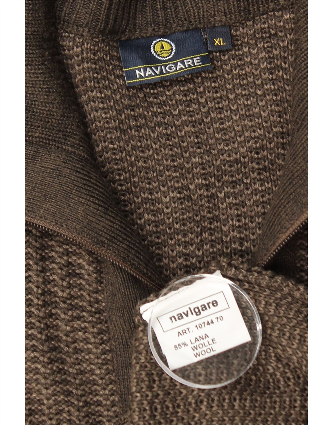 NAVIGARE Мужской кардиган-свитер XL Серый Шерстяной