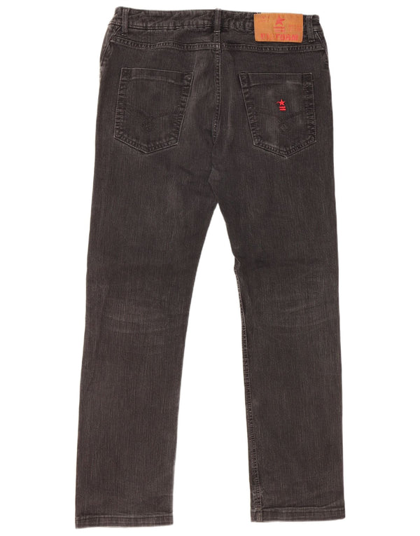 Униформа Мужские прямые джинсы W34 L30 Серый хлопок