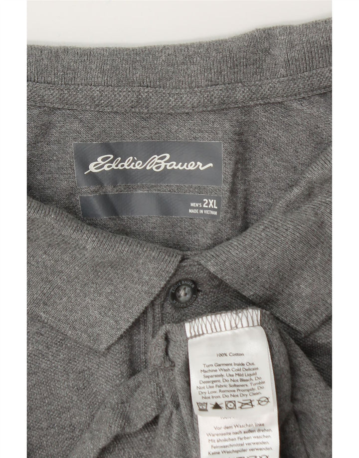 Мужская рубашка-поло EDDIE BAUER 2XL, серый хлопок