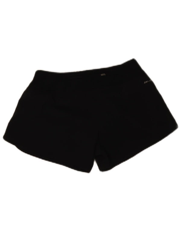 Женские спортивные шорты Nike Dri Fit UK 10, маленькие черные из полиэстера