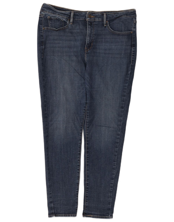 Женские джинсы скинни Levi's, размер США 18, 2XL, W36, L30, темно-синий, хлопок