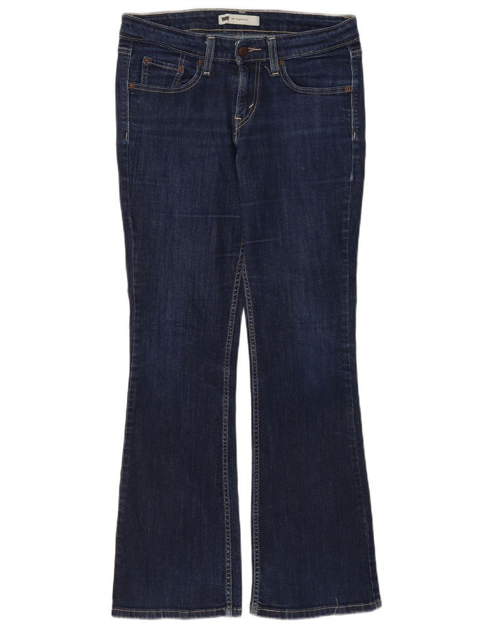 Женские джинсы Levi's 518 Super Low Bootcut, США 7, средние W30 L30, темно-синие