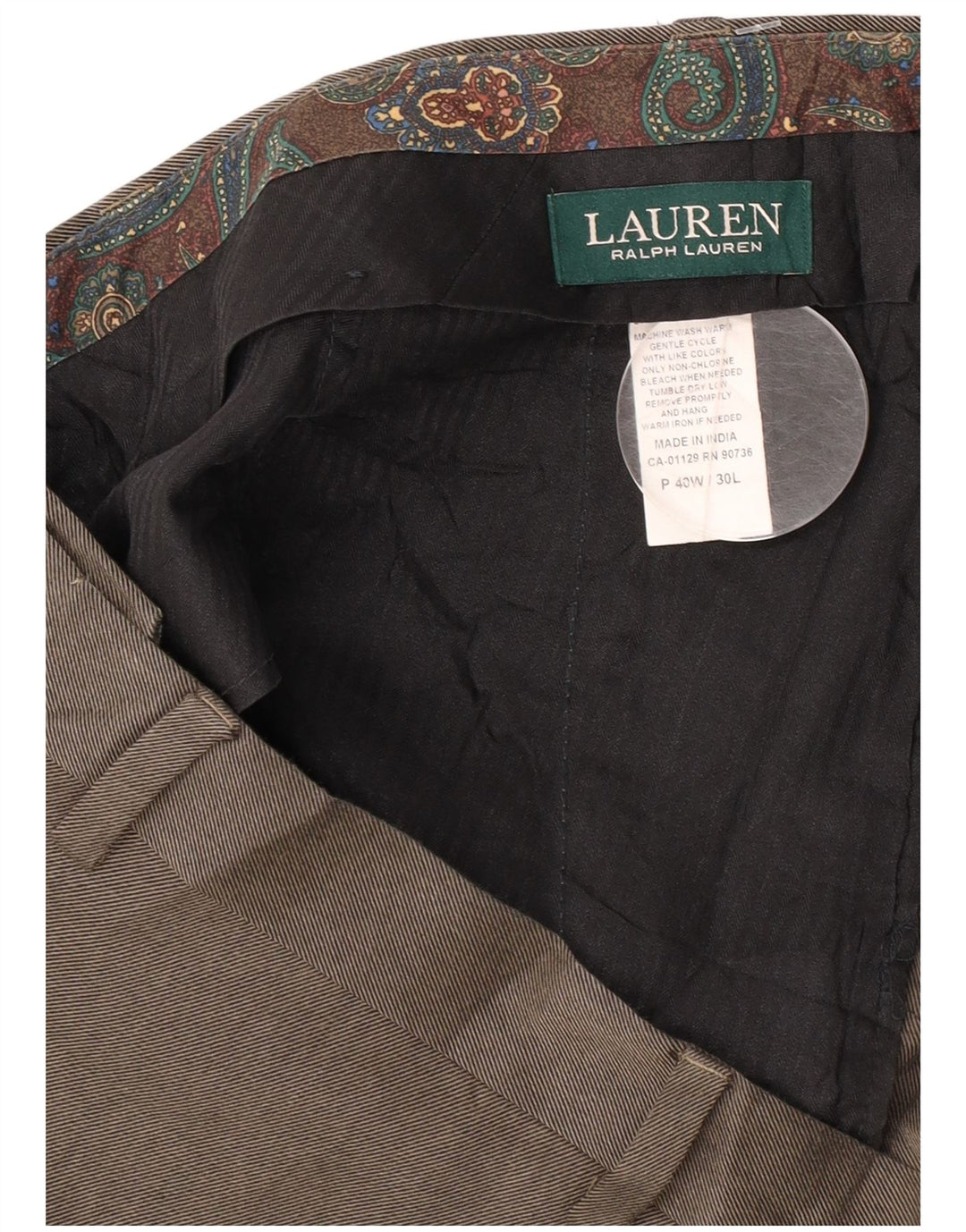 Мужские прямые брюки Ralph Lauren W40 L30 серые из полиэстера