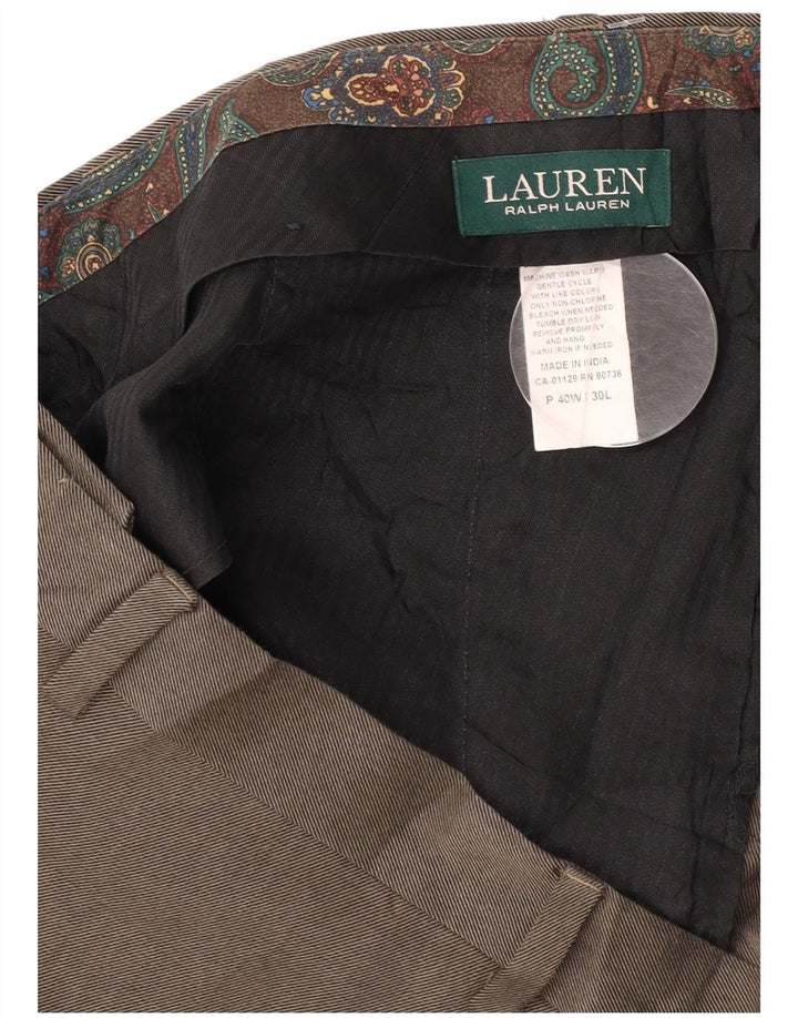 Мужские прямые брюки Ralph Lauren W40 L30 серые из полиэстера