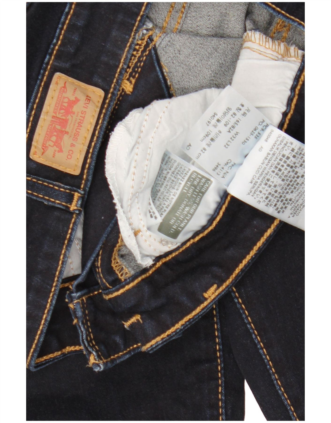 Женские джинсы скинни LEVI'S 535 W32 L31 Темно-синие, хлопок