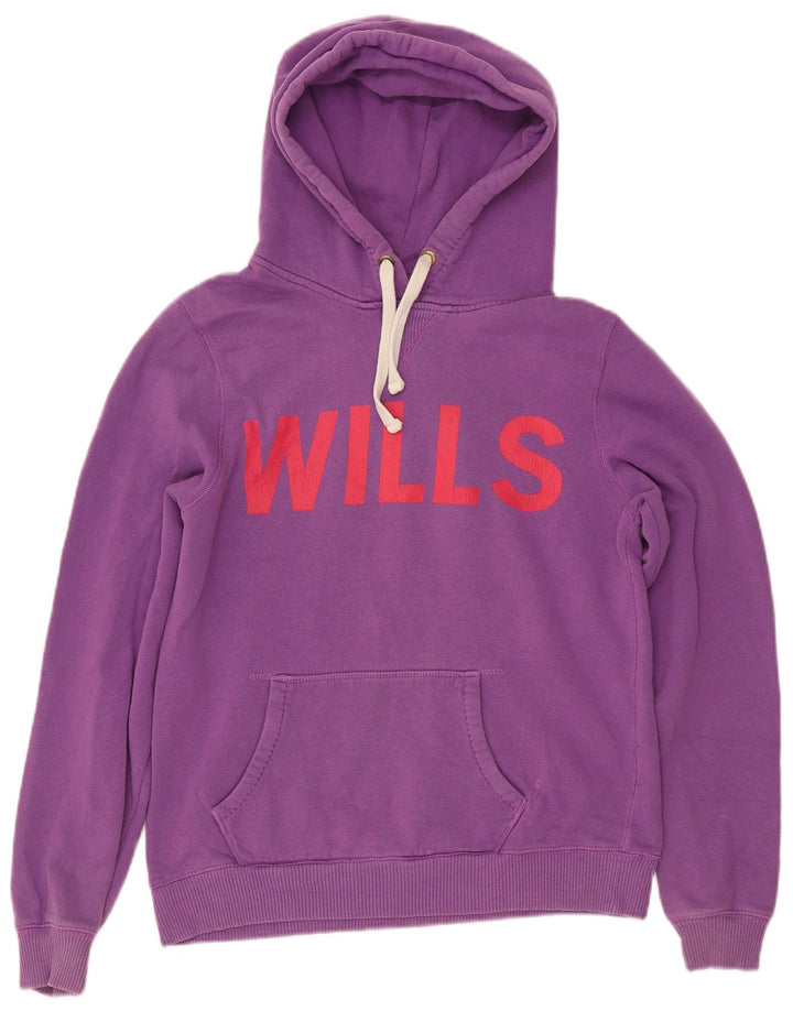 Женский джемпер с капюшоном JACK WILLS UK 14, большой фиолетовый