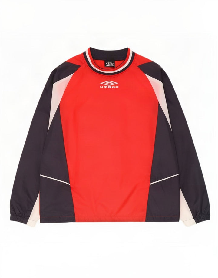 Umbro Мужской пуловер, спортивный костюм, верхняя куртка, маленький красный полиэстер с цветными блоками
