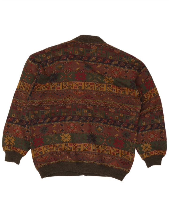 Мужской кардиган Bluster, свитер большого цвета хаки, шерсть Fair Isle