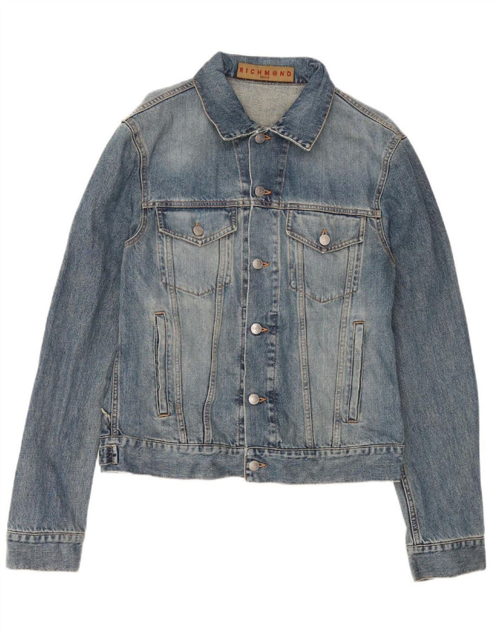 RICHMOND Womens Denim Jacket UK 16 Large Blue