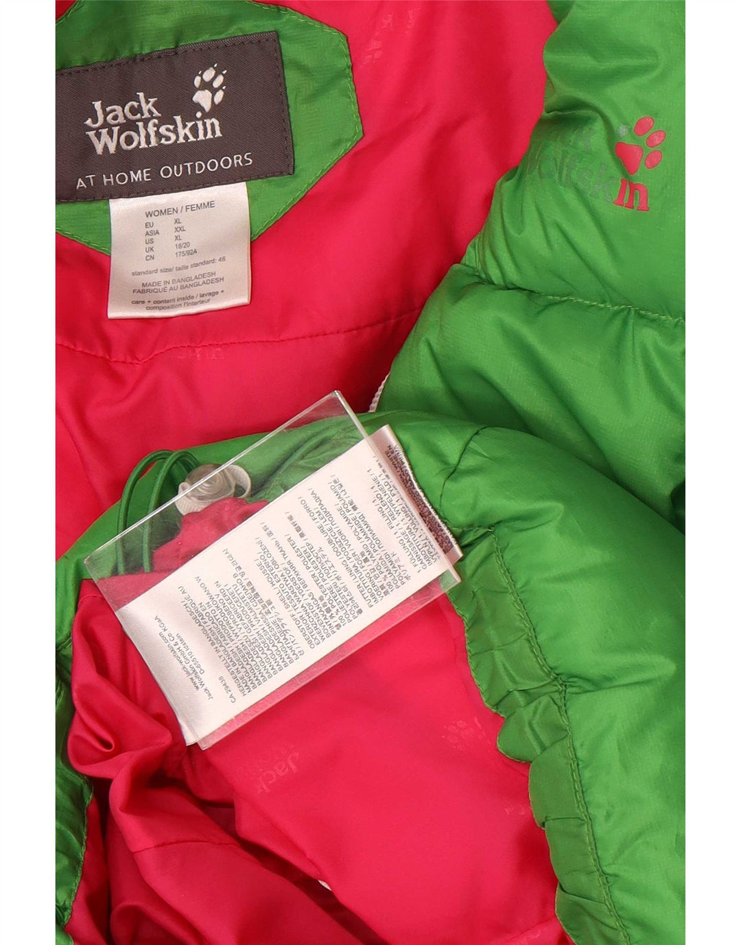 Женская стеганая куртка Jack Wolfskin UK 18/20 XL, зеленый полиэстер