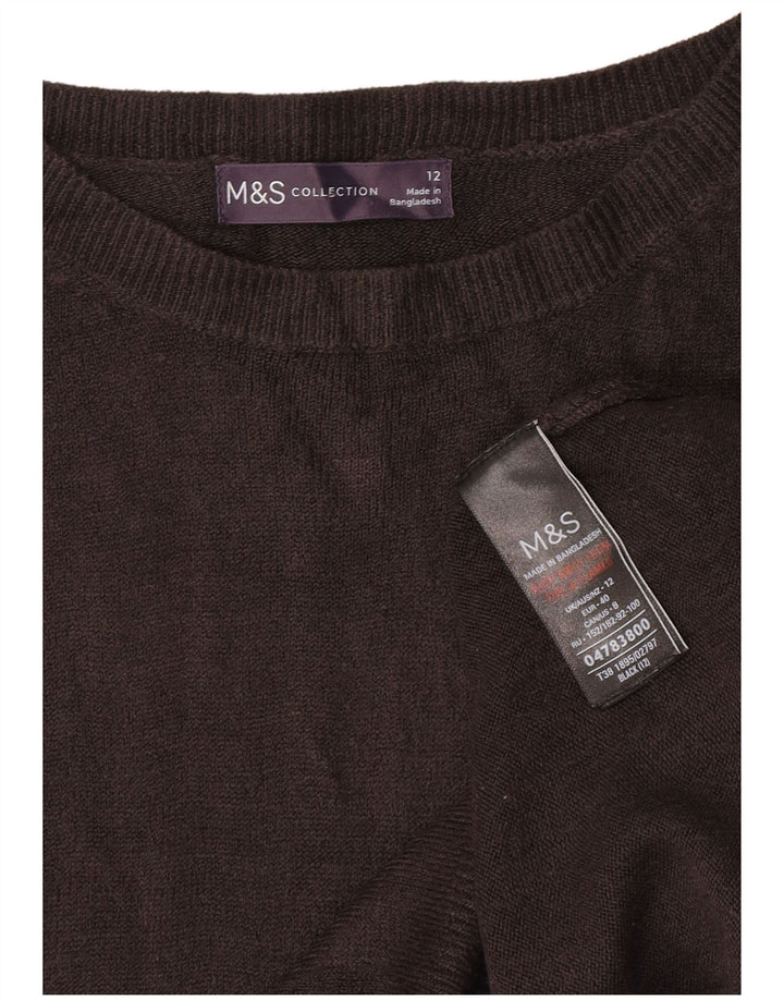 Женский джемпер с вырезом «лодочка» Marks & Spencer UK 12, средний черный акрил
