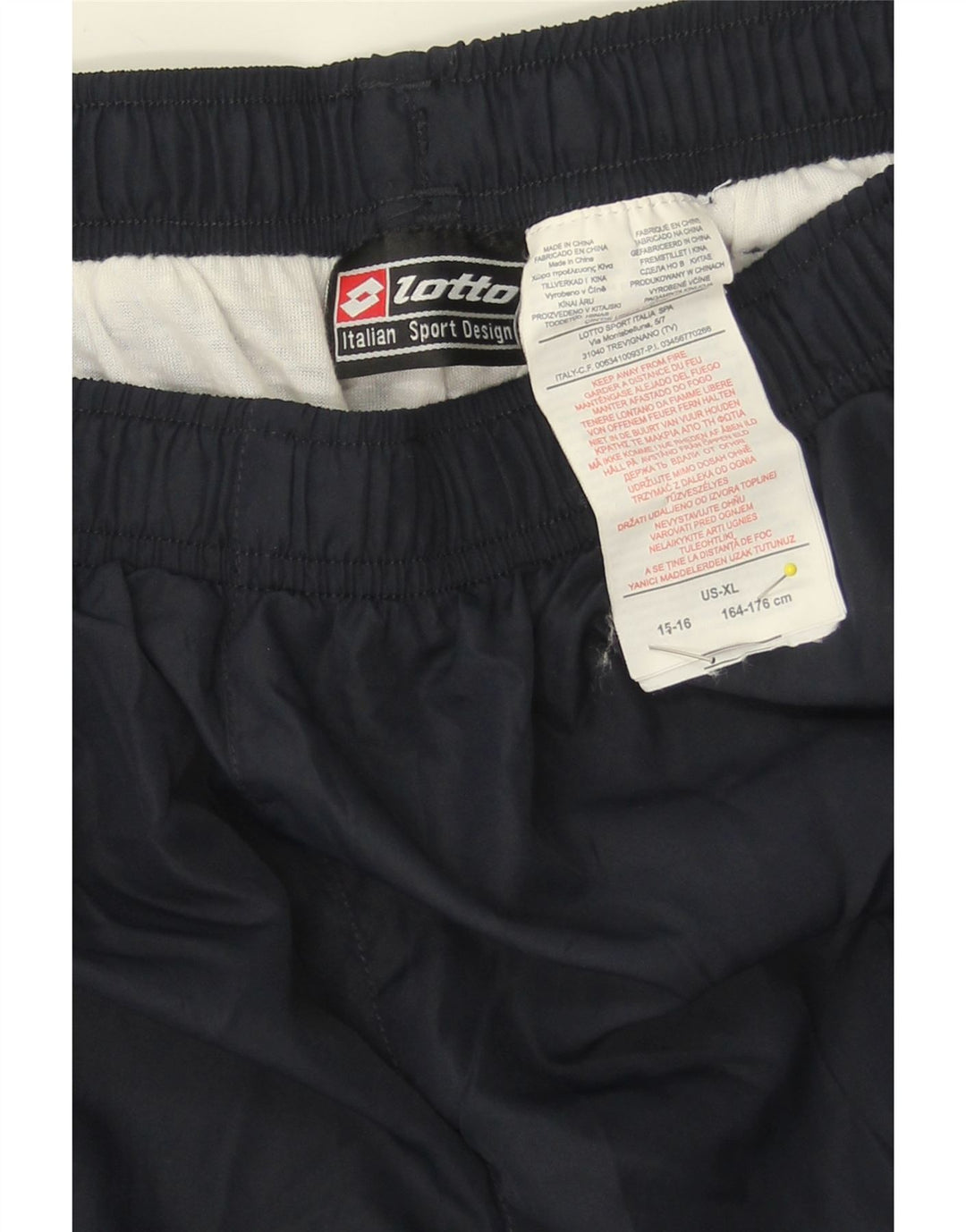 LOTTO Boys Graphic Tracksuit Trousers 15-16 Years  Navy Blue Polyester Vintage Lotto and Second-Hand Lotto from Messina Hembry 