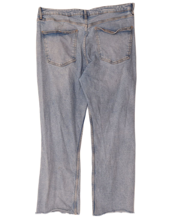 Женские прямые джинсы Zara EU 46 2XL W36 L26, синие, хлопок
