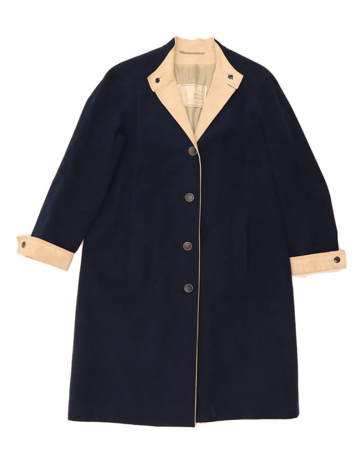 COJANA Womens Overcoat UK 14 Medium Navy Blue Vintage Cojana and Second-Hand Cojana from Messina Hembry 