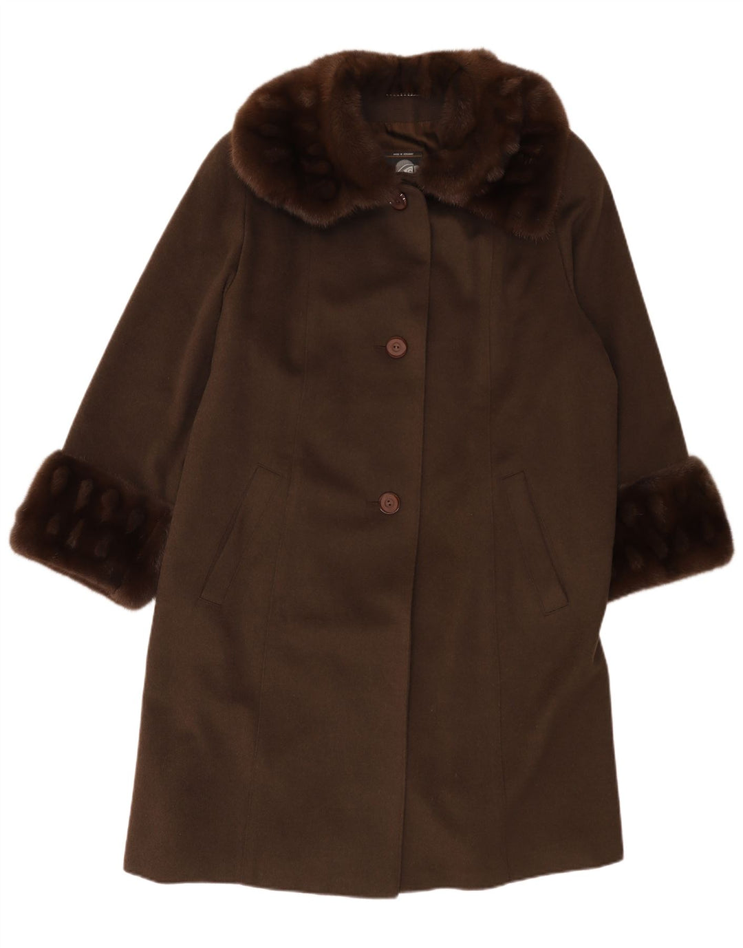 ВИНТАЖНОЕ женское пальто оверсайз UK 14, большое шерстяное пальто цвета хаки