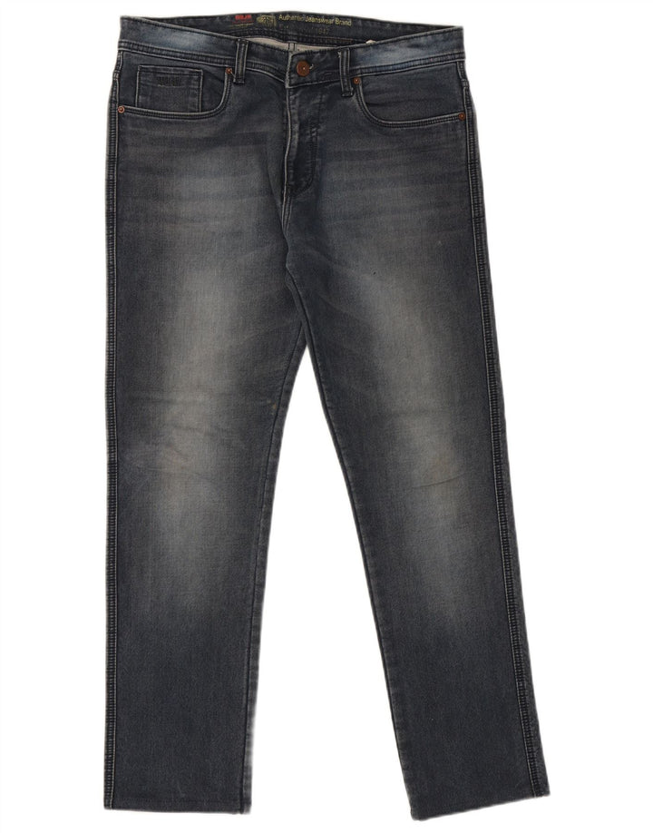 Мужские прямые джинсы Wrangler W36 L30 синие, хлопок