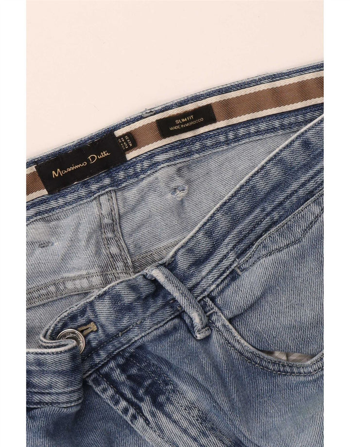 Мужские зауженные джинсы Massimo Dutti EU 46 XL W36 L31 синие