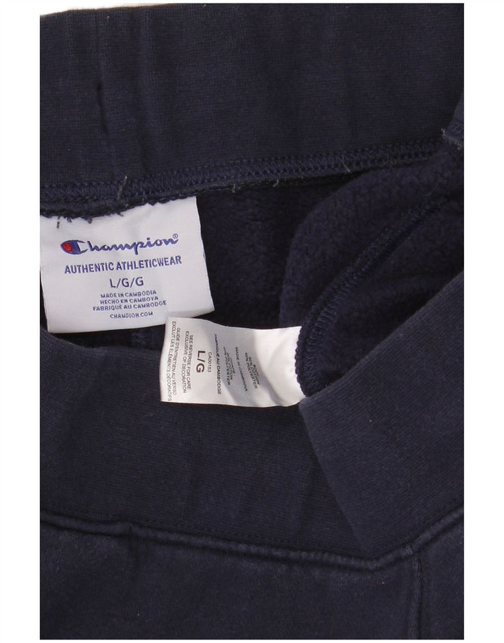 Мужские спортивные брюки Champion, брюки для бега, большие темно-синие хлопковые брюки