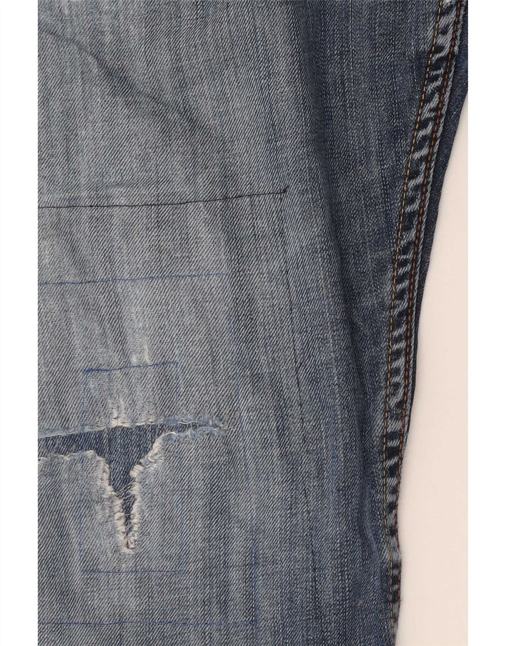 Мужские джинсы Levi's 507 с потертостями Bootcut W34 L30, синий хлопок