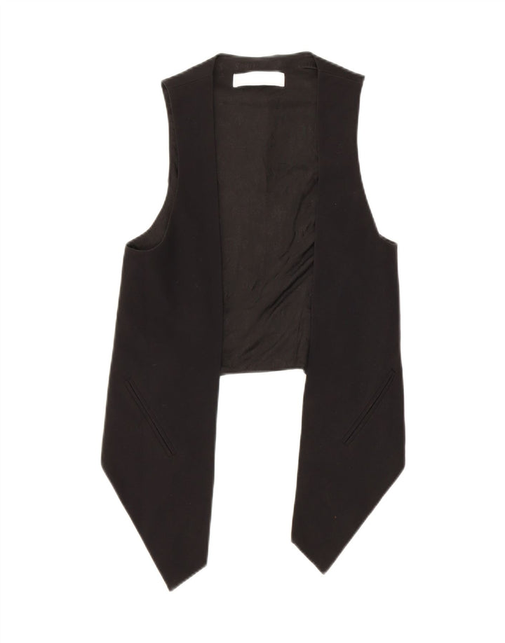 GUESS BY MARCIANO Womens Asymmetric OPEN Waistcoat IT 40 Small Black Vintage Guess By Marciano and Second-Hand Guess By Marciano from Messina Hembry 